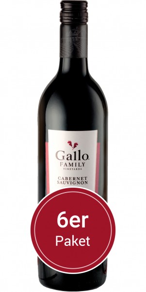 Family Gallo Vineyards, 6 Sauvignon, Cabernet l 0,75 Kalifornien Flaschen