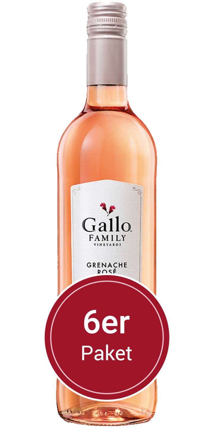 6 Flaschen 0,75 Rose, Kalifornien Vineyards, Grenache Family Gallo l